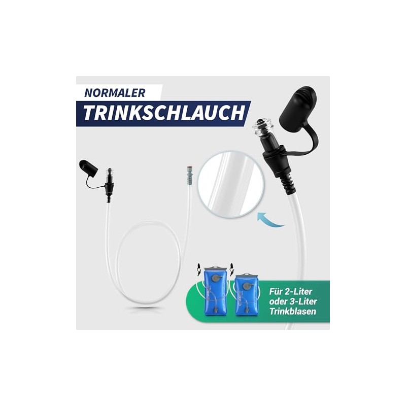 SASMO® Hydration Tube for Hydration Bladder, 100 cm Extra Length,