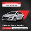 82651F0010 & 82652F0010 White Exterior Outside Door Handle Front Left