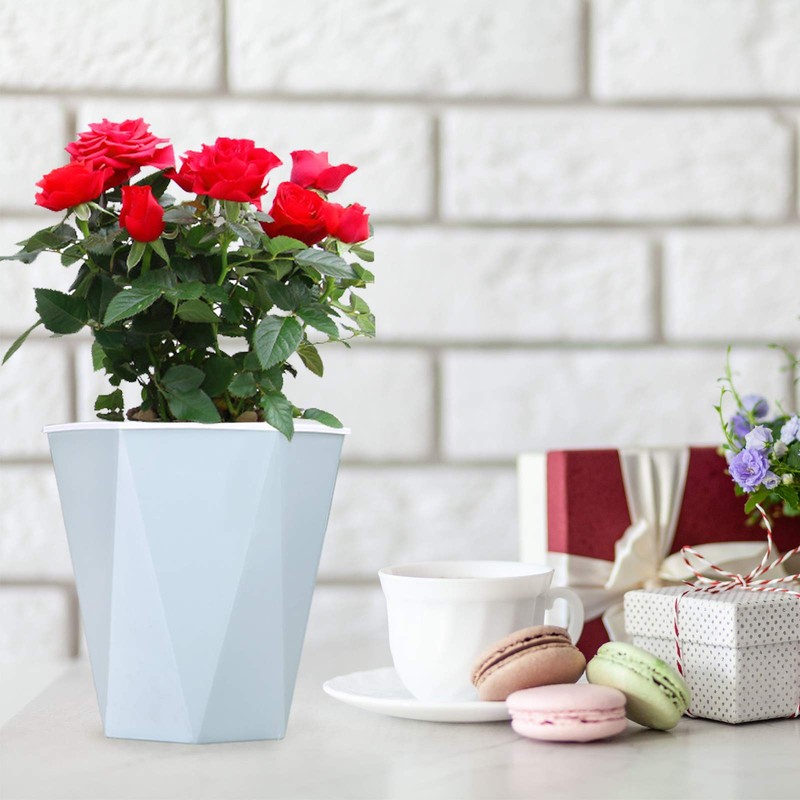 3pcs 7.8" Self Watering Pots Flower Pots Indoor Planters Garden