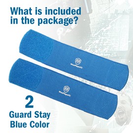 WISEPLAYERFC Football Shin Pad Strap - 2 Elastic Bands for Shin Pads for Adults and Children (Blue)