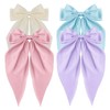 Big Hair Bows for Women, 4 PCS Satin Ribbon Hair