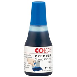 COLOP 801 Blue Stamp Pad Ink. Best Refill Ink for Foam and Felt Rubber Stamp Pads. Water-Based and Non-Toxic