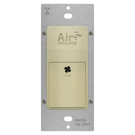 TOPGREENER Air Circulator Timer Switch, Neutral Wire Required, Hourly Fresh Air Fan Timer, Adjustable Time Delay, LED Indicator, 120VAC 60Hz, 1/4HP Motor, 3A Max Fan Load, UL Listed, TDTS5-I, Ivory