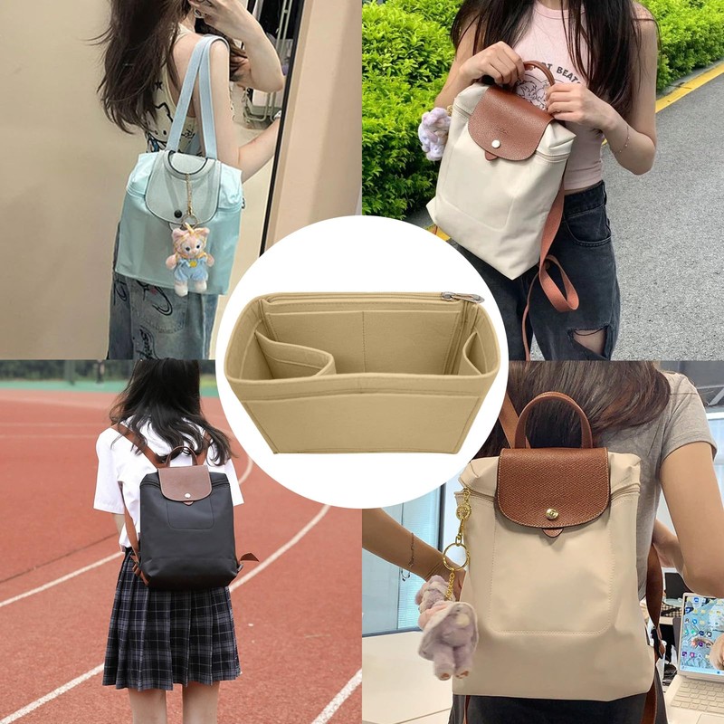 Lckaey Bag organizer insert for le pliage backpack Felt insert