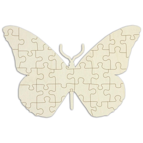 Kopierladen Karnath GmbH Wooden Puzzle Butterfly for Painting and Decorating