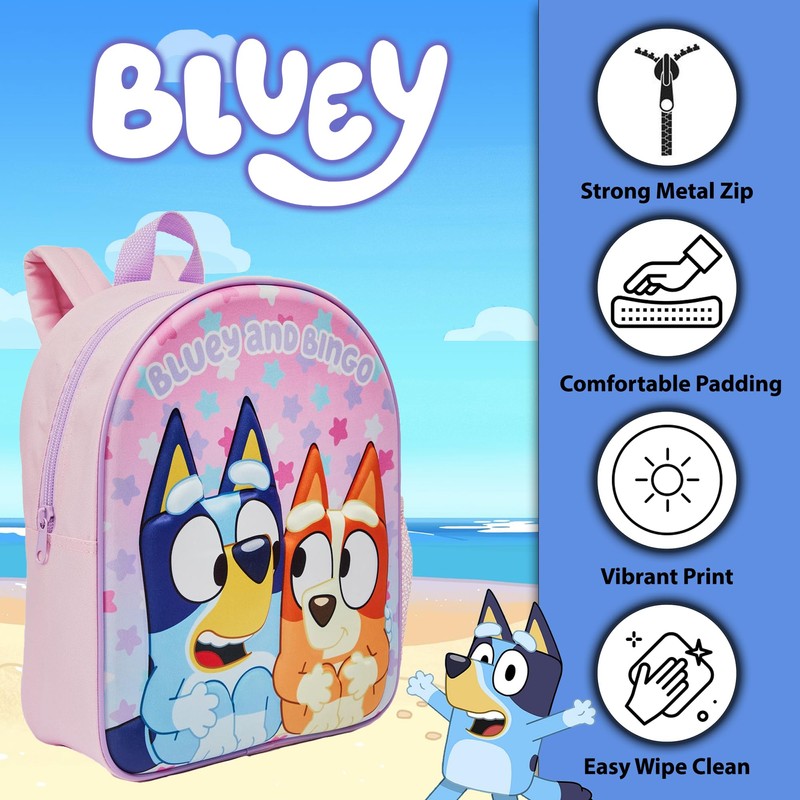 Bluey Stars Bp Backpacks Pink One Size