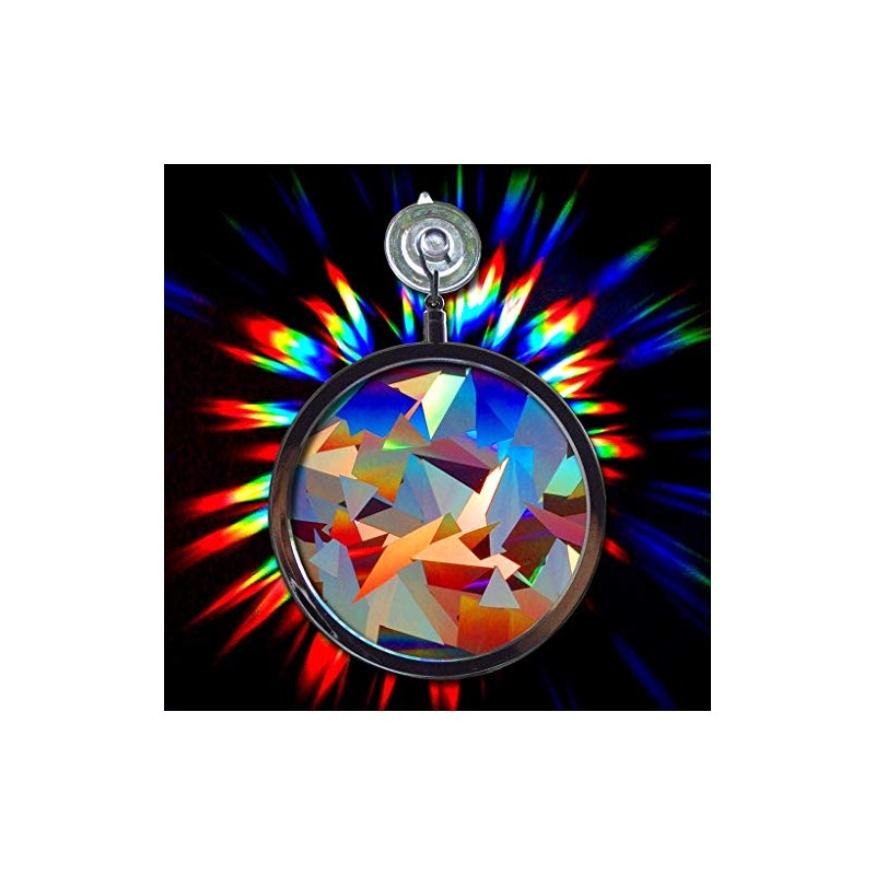Rainbow Symphony- Rainbow Prism Suncatcher for Window, Crystal Pattern, Includes