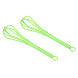 PATIKIL Hair Color Whisk, 2Pcs Plastic Mini Hair Coloring Mixer Hairdressing Dye Cream Stirrer Hair Care Styling Tools for Blending, Whisking, Beating, Stirring, Multifunction Use, Green