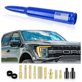 New Upgrade American Flag Car Bullet Antenna,Truck Exterior Accessories Antenna Toppers Compatible with GMC,Chevy Silverado,Dodge,Ford,Jeep Antenna Replacement (Premium Blue - U.S. Flag)