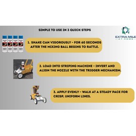 Industrial Choice Striping Paint, Dark Blue/Blue, Aerosol Spray, 18oz 4Pack with Protective Gloves