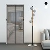 Magnetic Roll-Up Entrance Screen Door Mosquito Net with Velcro Closure 03 Entrance Mosquito Net Black Small