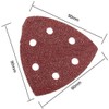 MACHSWON 20 Pcs 6 Hole Hook and Loop Sandpaper Triangle