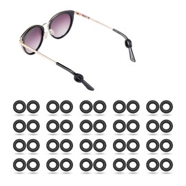 20 Pairs Eyeglass Ear Grips -Anti-Slip Glasses Grips, Silicone Glasses Holder, Eye Glasses Ear Grippers Sleeve Retainer, Glasses Ear Hooks Cushion for Sports, Sunglasses, Glasses(Black)
