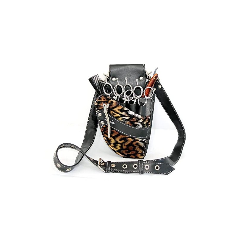 Hairdressing Scissor Pouch by Kassaki Black Check Tool Belt Bag