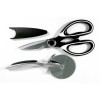 Elpramo Pizza Rolling Cutter + Kitchen Scissors Stainless Steel Slicer