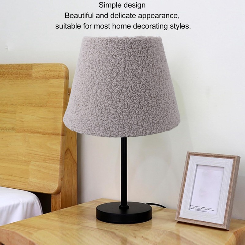 Table Lamp Shade Plush Cloth Tapered Simple Exquisite Lampshade for