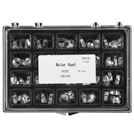 80Pcs Dental Orthodontic Tube Molar Band Set Teeth Accessories16# to 35#