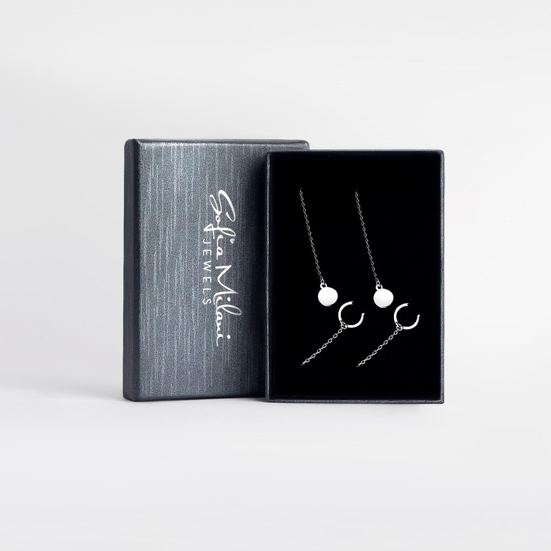 SOFIA MILANI - Women's Earrings 925 Silver - Circle Earrings,