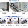 xhziy 4 Pcs Sliding Shower Door Stopper 2 Inch Gray