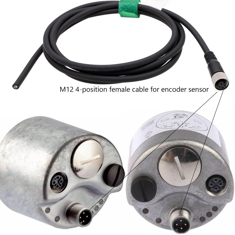 HangTon M12 A-coded 4 Pin Female Actuator Sensor Reader Encoder
