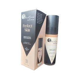 Perfect Skin ORGANIC Liquid Foundation - Ultimate Makeup-SKINCARE Fusion for a NATURAL Finish & Clarity - Certified by COSMOS STANDARDS - Clean, HYDRATING Foundation for HONEST BEAUTY - Cool Tan BG15