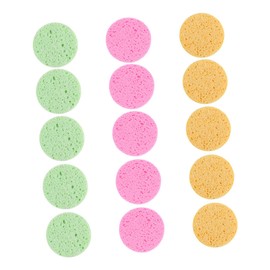 TOVINANNA 15pcs Rounded Makeup Sponges Soft Powder Puff for Face Cleansing and Application for Beginners and Professionals Compact for Easy Carrying for Women