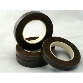 FLOWERS FOR LOVE Florist Tape, 13mm Wide, Waterproof Crepe Paper, 27M Roll. Decorative Craft Tape for Wreath Making. Floral Arranging Accessories. (Brown, 4 Pack)