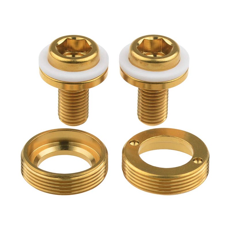 Wanyifa Titanium M8x15mm Bicycle Crank Arm Fixing Bolt with Cap