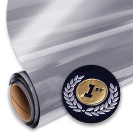 Siser Easy Puff Metallic HTV Rollo de 11.8 x 10 pies (plateado) – Vinilo de transferencia de calor hinchado – Compatible con cortadores Siser, Cricut y Silhouette – Certificado CPSIA