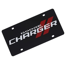 Eurosport Daytona Laser Tag License Plate for Dodge Charger (Black)