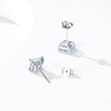 ChicSilver March Birthstone Earrings for Women 925 Sterling Silver Small