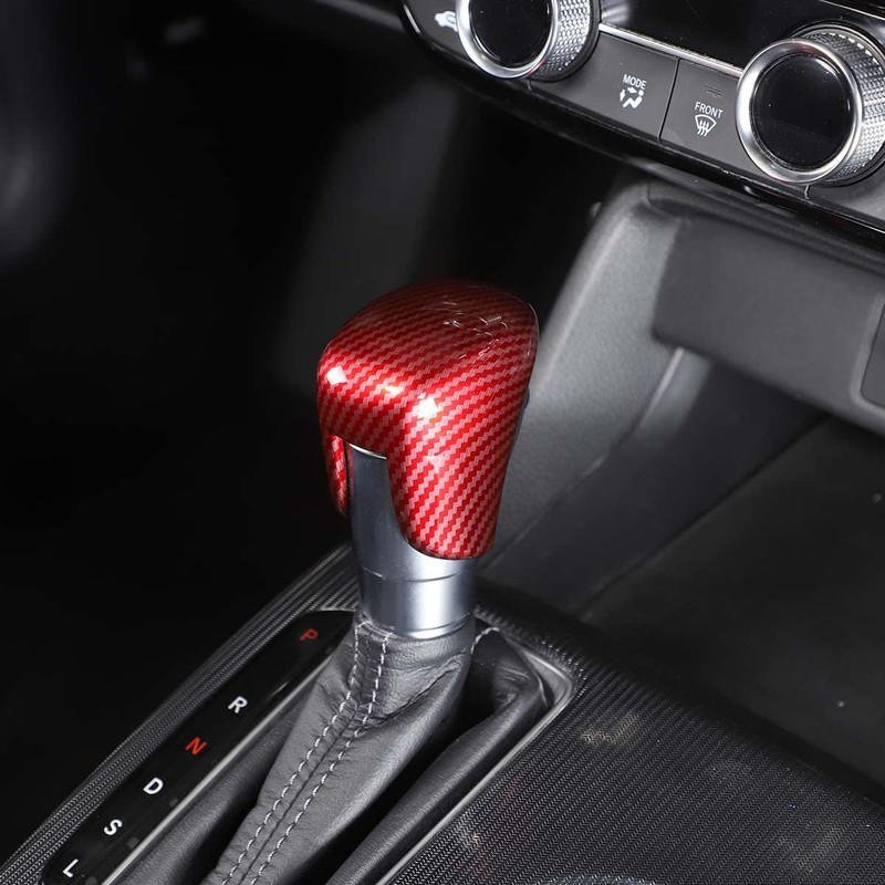 PIUGILH ABS Carbon Fiber Gear Shift Knob Cover Trim Decoration