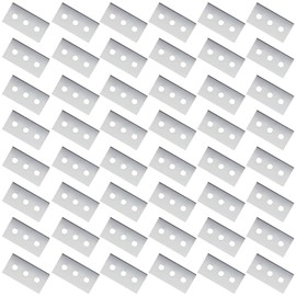 Pack of 48 Ceramic Hob Scraper Blades, Double-Sided Scraper Blades Hob Scraper Ceramic Hob Replacement Blades Scratches with Three Holes for Glass Scraper and Hob Scraper