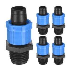 M METERXITY 5-Pack Drip Irrigation Barbed Locking Fittings, for 5/8 to 1/2 Inch Bypass Tubing Connector Coupling for Greenhouse/Aquarium/Garden Watering System, Drip Irrigation Parts
