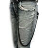 Men Fashion Wallet Black Color Metal Chain Keychain Long Strand