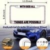Liangchi with God All Things are Possible Rhinestone License Plate