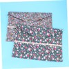 Tofficu Plush Floral Document Bag 4pcs A4 File Folder Office