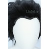 Linfairy Short Straight Cosplay Wig Halloween Costume Wig (black)