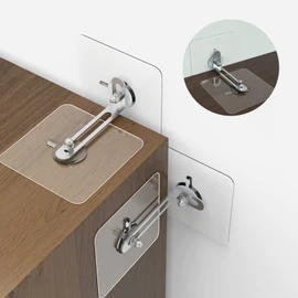 Furniture Anchors Wall Anchors, Anti Tip Furniture Anchors No Drill, Adhesive Furniture Wall Anchors for Baby Proofing - Secure Cabinet Bookcase Dresser Shelf Wall, No Screw, 6 Pairs