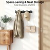 Optish Coat Rack Wall Mount, Black Bathroom Towel Rack with