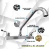 Prez Grifo Mezcladora Fregador Llave Acero Inoxidable Sp-80002-1