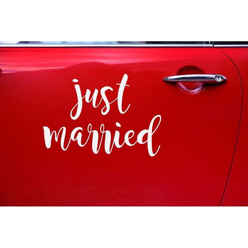 Miss Pretty London Wedding day car sticker - Just married,