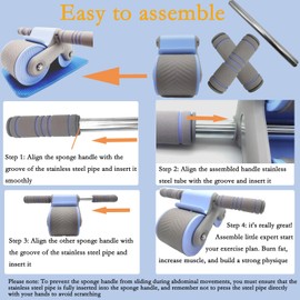 XINGJIEYUN AUTOMATIC REBOUND ABDOMINIUM ROLLER: Automatic rebound abdominal roller for exercise with knee pads, dual wheel balance design and cell phone holder, suitable for outdoor, home, office, gym, in the home gym using abdominal fitness roller for a