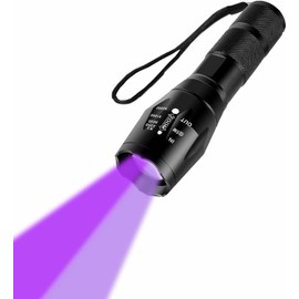 GaiGaiMall UV Flashlight 365nm & 395nm Wood's Lamp Black Light Ultraviolet Flashlight LED Torch Pet Detector for Dog Urine Pet Stains Scorpions Resin Curing