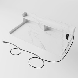 ZYKZYK Upgraded 2-Tier Washer and Dryer Countertop with Power Outlet,54" W x 27.6" D Large Laundry Countertop for Fold Clothes, Laundry Topper with Non-Slip Pads & Metal Hooks and Storage Basket