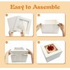 GoldenBakeryFamily 10 Pcs Cake Boxes,12x12x8 Inches White Bakery Boxe with