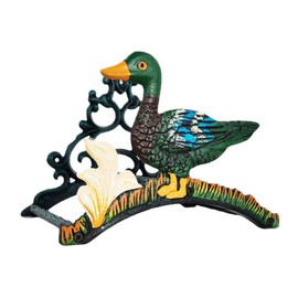 Garden Hose Holder Cast Iron Heavy Duty Water Hose Hanger, Outside Wall Mount, Solid Metal Decorative Rack/Organizer/Stand, Easy to Install, Hold Up to 50/75/100 ft (Hose holder - Duck)