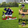 Soldier Silhouette Ornaments Independence Day Garden Art for Lawn Outdoor