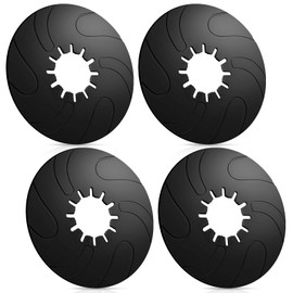 Threlaco 4 Pack 5th Wheel Hitch Lube Plate 12 Inch RV Camper Trailer Fifth Wheel Disc Lube Plate Accessories for Trailer Safety Kit Eliminates Grease, 3/16 Inch Thick, Black