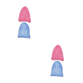 Healeved 4pcs Crocheted Hair Net Cap for Women Sleep Cap Hat Hair Wrap Net Dominican Doobie Wrap Sleep for Long
